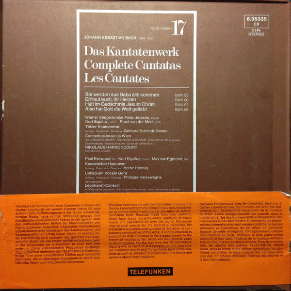 Johann Sebastian Bach : Das Kantatenwerk (Complete Cantatas) | BWV 65-68 | Vol. 17 (2xLP + Box)