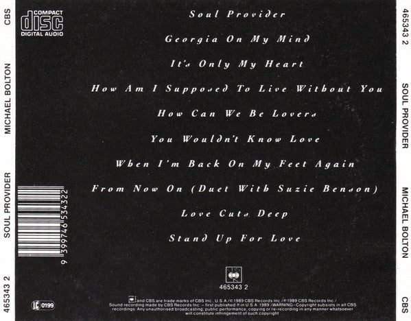 Michael Bolton : Soul Provider (CD, Album)