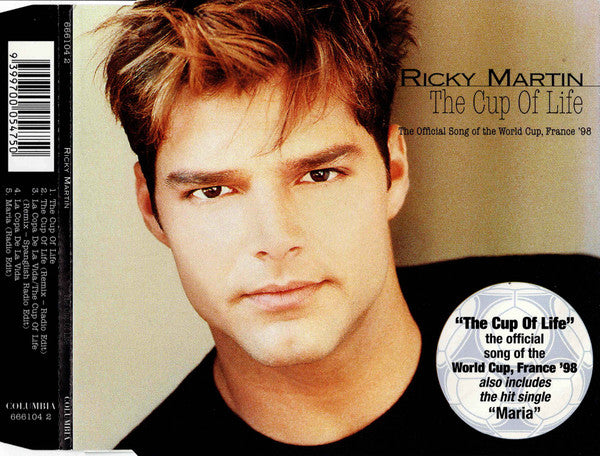 Ricky Martin : The Cup Of Life (The Official Song Of The World Cup, France '98) (CD, Maxi)