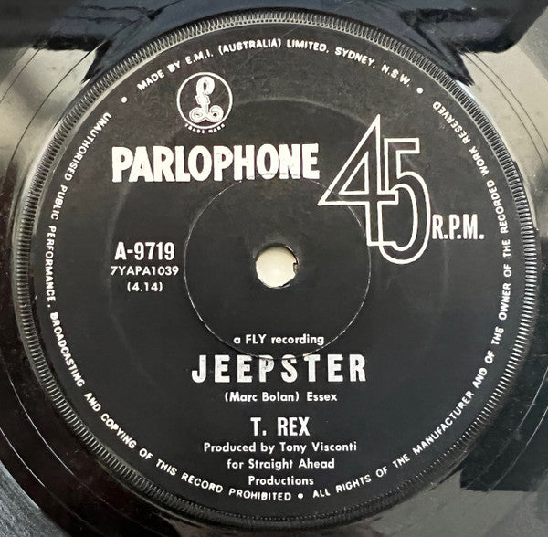 T. Rex : Jeepster (7", Single)