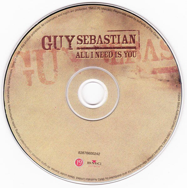 Guy Sebastian : All I Need Is You (CD, Single)