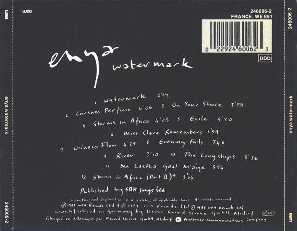 Enya : Watermark (CD, Album, RE)