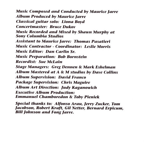 Maurice Jarre : A Walk In The Clouds (Original Motion Picture Soundtrack) (CD, Album)