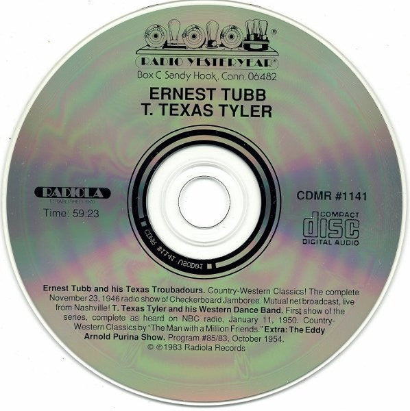 Ernest Tubb And His Texas Troubadours / T. Texas Tyler And His Band : Ernest Tubb / T. Texas Tyler (CD, Comp)