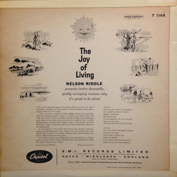 Nelson Riddle : The Joy Of Living (LP, Album, Mono)
