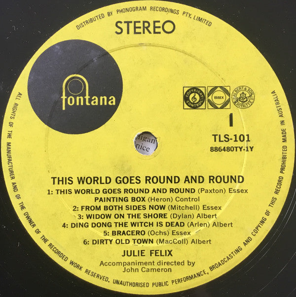Julie Felix : This World Goes Round & Round (LP, Album)