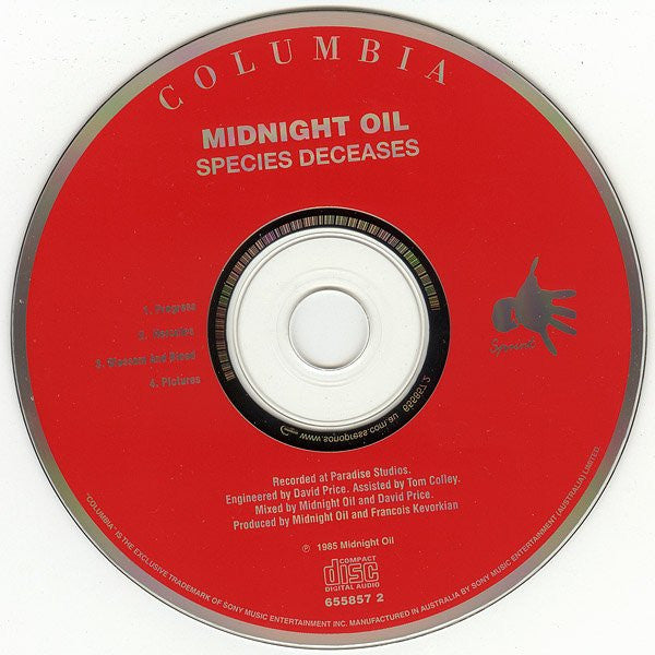 Midnight Oil : Species Deceases (CD, EP, RE)