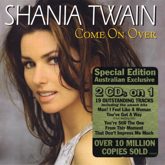 Shania Twain : Come On Over (CD, Album, RE, S/Edition, Aus)