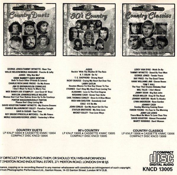 Various : Number 1 Country - 80's Country (CD, Comp)
