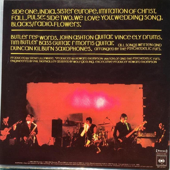 The Psychedelic Furs : The Psychedelic Furs (LP, Album, Pin)