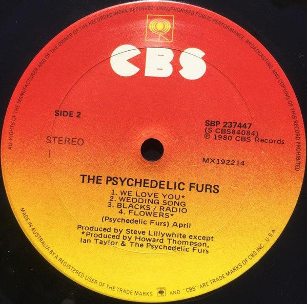 The Psychedelic Furs : The Psychedelic Furs (LP, Album, Pin)