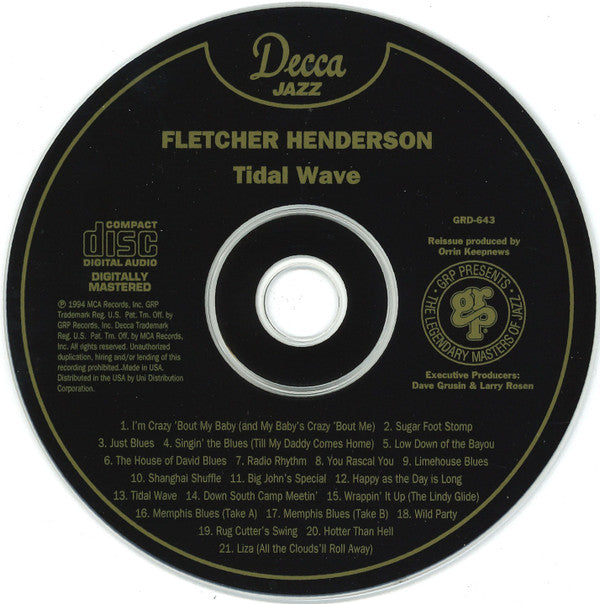 Fletcher Henderson : Tidal Wave (CD, Comp)