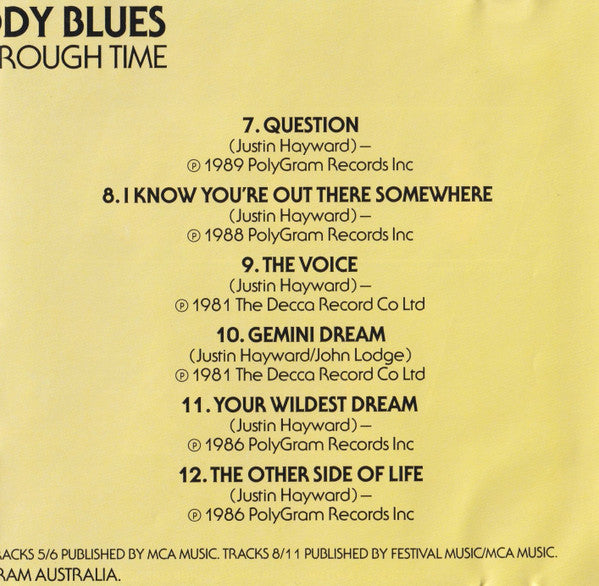 The Moody Blues : Journey Through Time (CD, Comp)