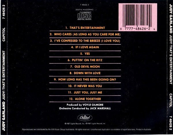 Judy Garland : That's Entertainment! (CD, Album, RE)