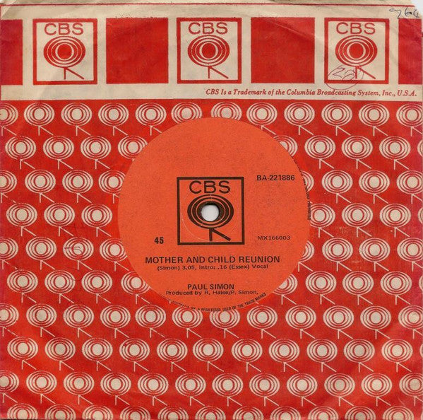 Paul Simon : Mother And Child Reunion (7", Single)