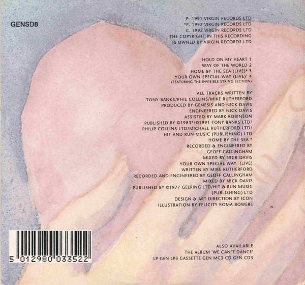 Genesis : Hold On My Heart (CD, Single, Car)