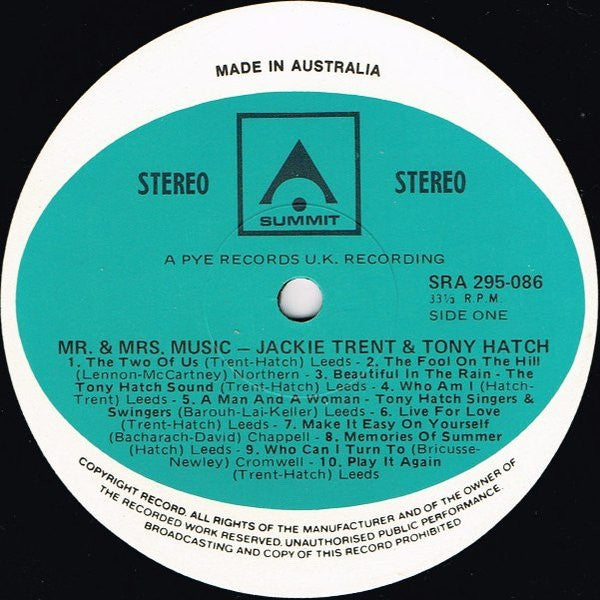 Jackie Trent & Tony Hatch : Mr. And Mrs. Music (LP, Comp)