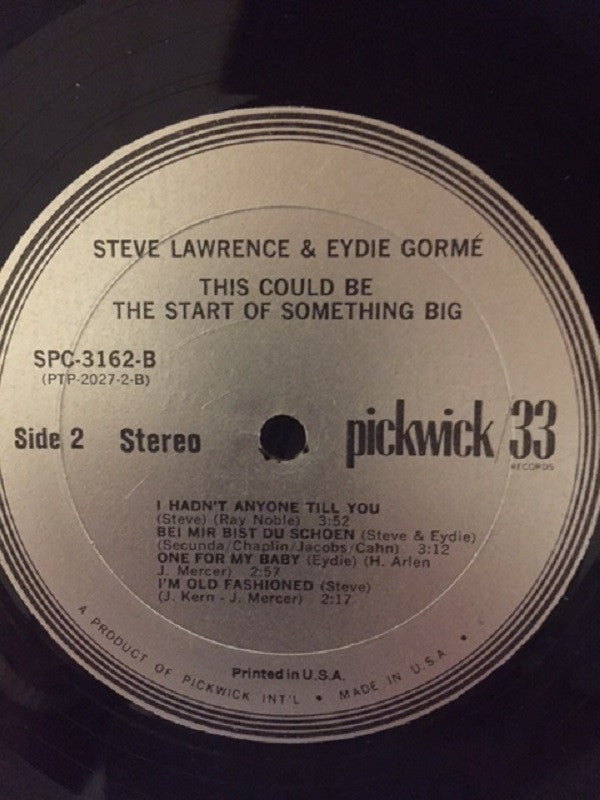 Steve Lawrence & Eydie Gormé* : This Could Be The Start Of Something Big (LP, Album, RE)