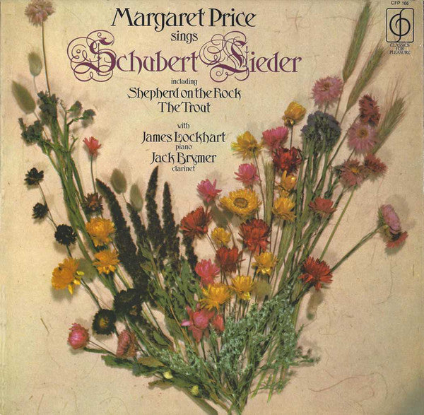 Margaret Price Sings Schubert* With James Lockhart, Jack Brymer : Margaret Price Sings Schubert Lieder (LP)