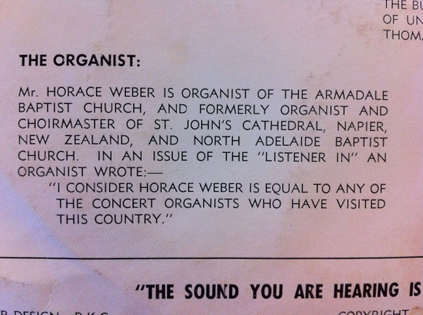 The Victorian Baptist Youth Choir Conducted By Rowland Thomas : Music From The Clouds (LP, Album)