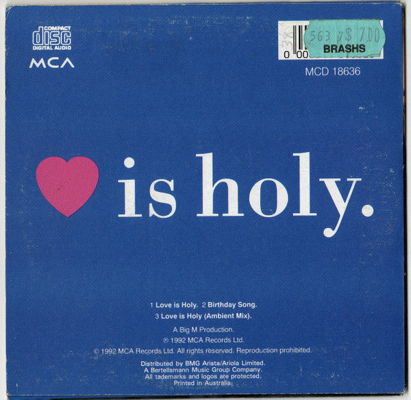 Kim Wilde : Love Is Holy (CD, Single, Car)