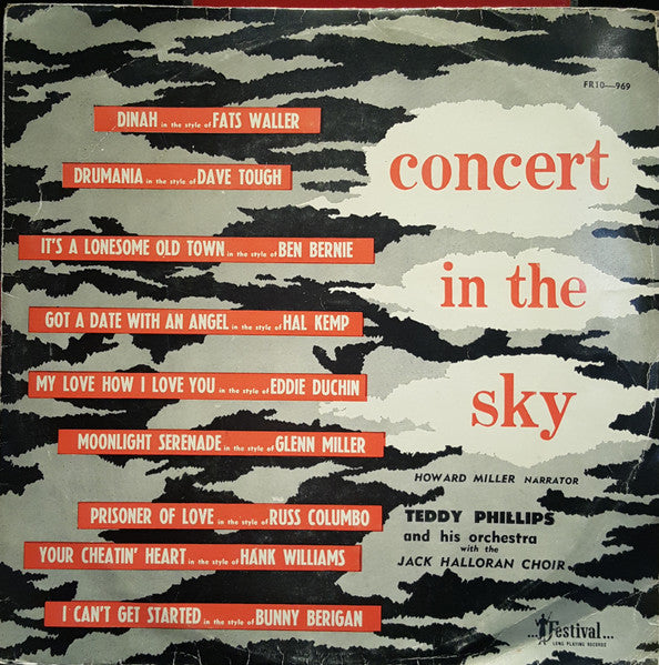 Teddy Phillips And His Orchestra With Jack Halloran Choir : Concert In The Sky (10", Album, Mono)