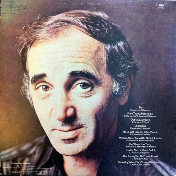 Charles Aznavour : A Tapestry Of Dreams (LP, Album)