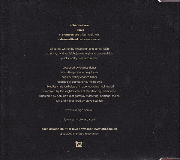 Invertigo (2) : Chances Are (CD, Single)