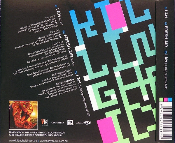 Killing Heidi : I Am (CD, Single, Enh)