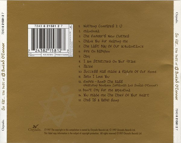 Sinéad O'Connor : So Far... The Best Of Sinéad O'Connor (CD, Comp)