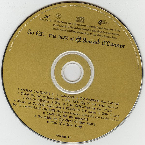 Sinéad O'Connor : So Far... The Best Of Sinéad O'Connor (CD, Comp)