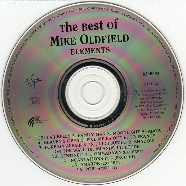 Mike Oldfield : The Best Of Mike Oldfield: Elements (CD, Comp, RM)