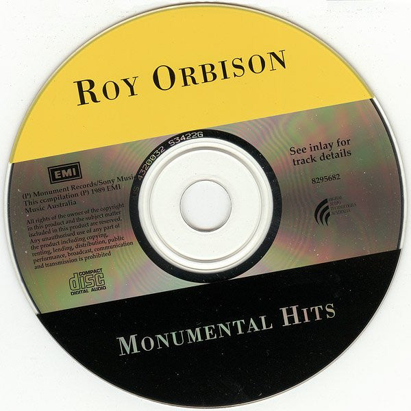 Roy Orbison : Monumental Hits (CD, Comp, RE)