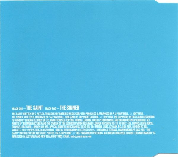Orbital : The Saint (CD, Single)