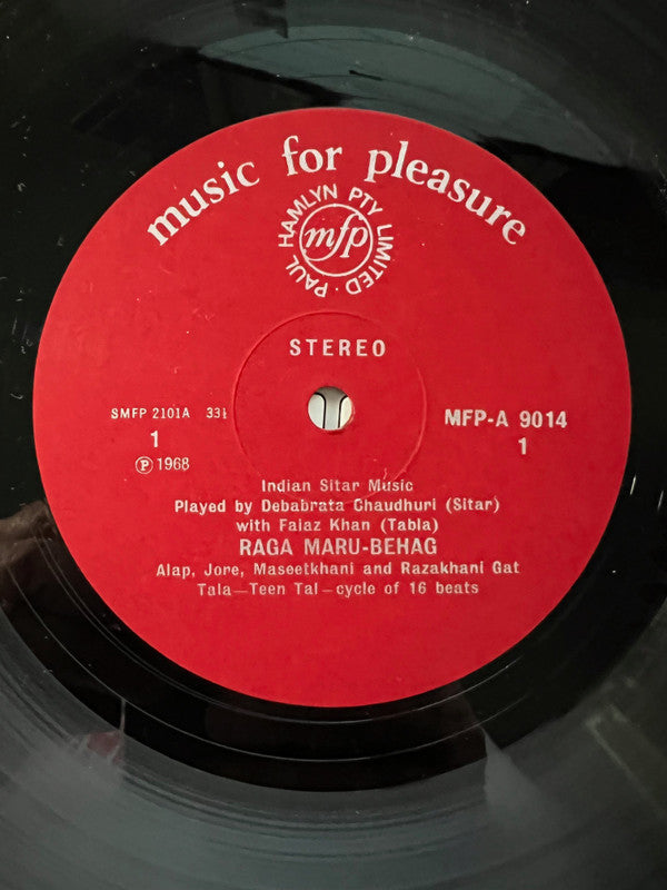 Debabrata Chaudhuri*, Faiyaz Khan : Sitar Music Meditations (LP, Album)