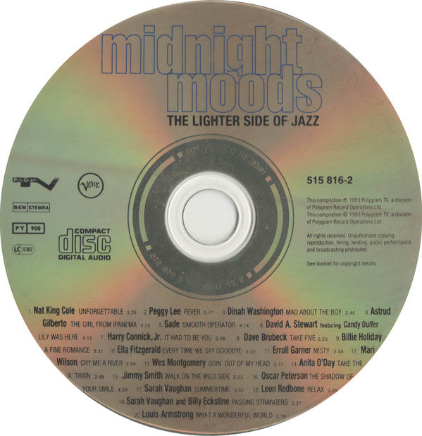 Various : Midnight Moods (The Lighter Side Of Jazz) (CD, Comp, RM)