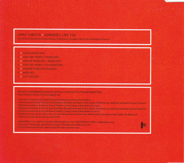 Jimmy Christo : Somebody Like You (CD, Single)