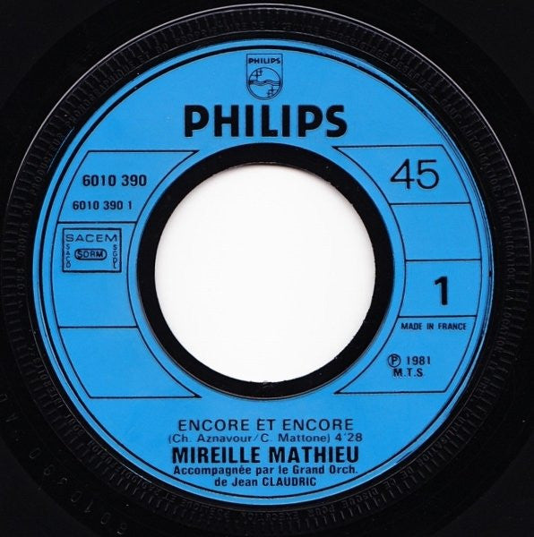 Mireille Mathieu : Encore Et Encore (7", Single)