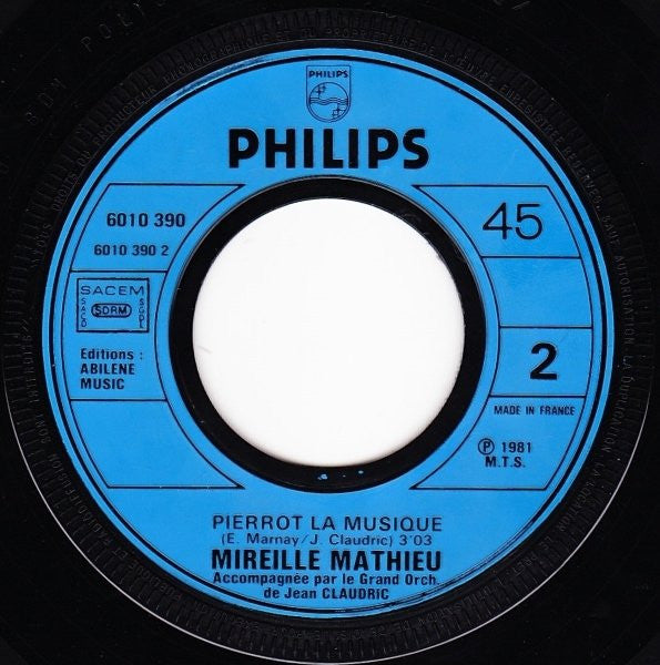 Mireille Mathieu : Encore Et Encore (7", Single)