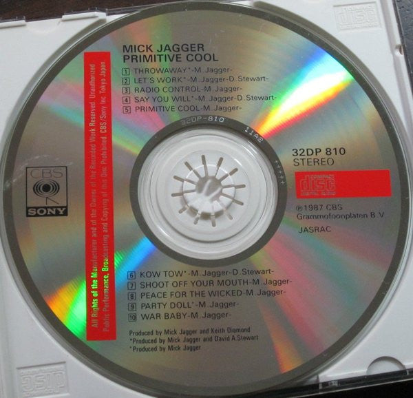 Mick Jagger = Mick Jagger : Primitive Cool = プリミティブクール (CD, Album)