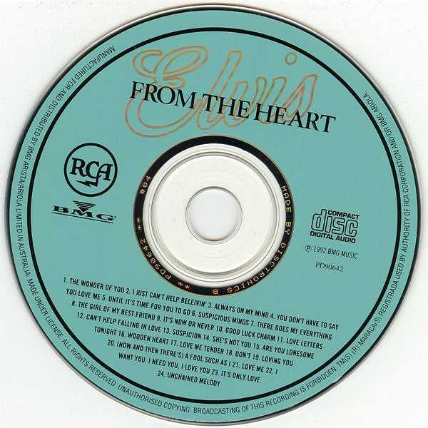 Elvis* : From The Heart (His Greatest Love Songs) (CD, Comp)