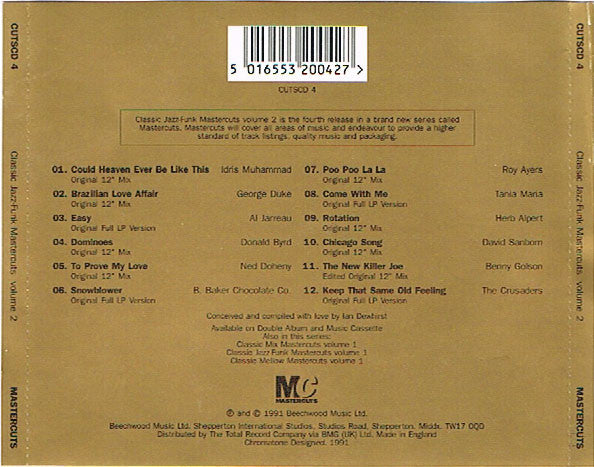Various : Classic Jazz-Funk Mastercuts Volume 2 (CD, Comp)