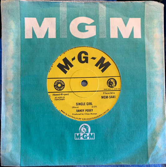 Sandy Posey : Single Girl (7", Single)