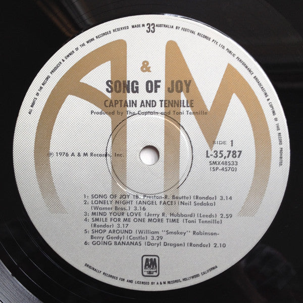Captain & Tennille* : Song Of Joy (LP, Album, Gat)