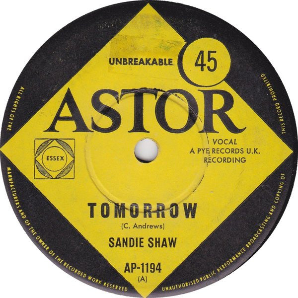 Sandie Shaw : Tomorrow (7", Single)