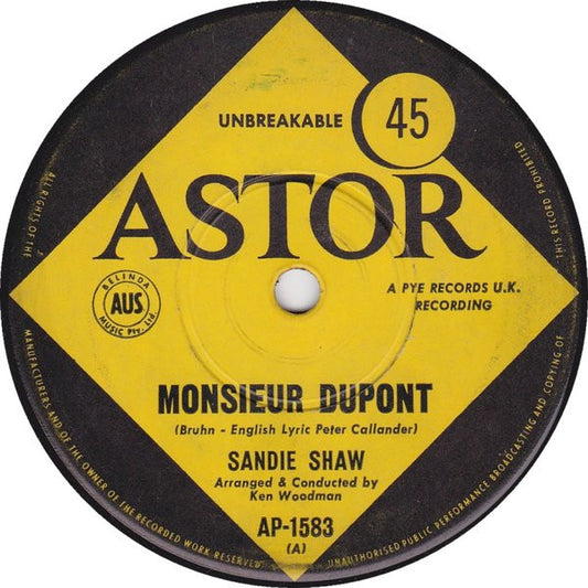 Sandie Shaw : Monsieur Dupont (7", Single)