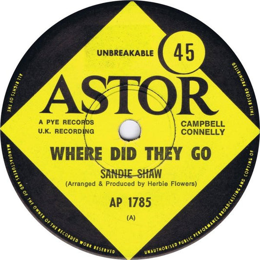 Sandie Shaw : Where Did They Go? (7", Single)