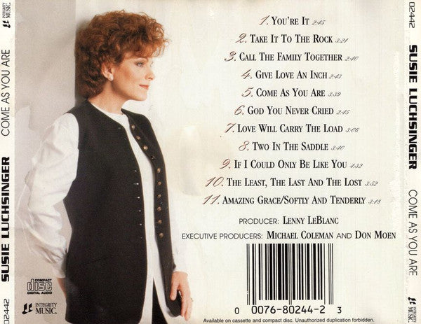 Susie Luchsinger : Come As You Are (CD, Album)
