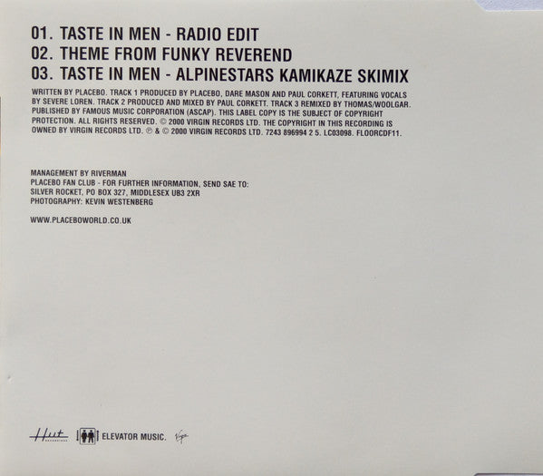 Placebo : Taste In Men (CD, Sin)