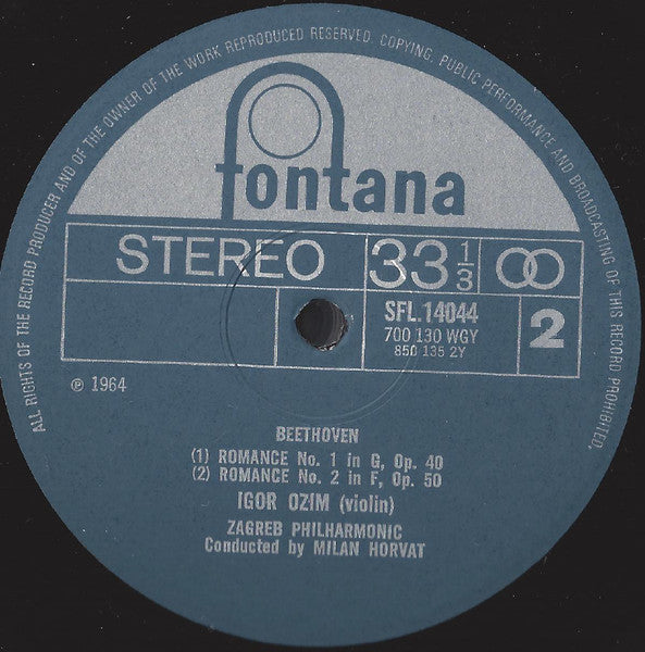 Bruch* / Beethoven*, Herman Krebbers, Europa Orchestra*, Hein Jordans / Igor Ozim, Zagreb Philharmonic*, Milan Horvat : Violin Concerto No.1 In G Minor, Op.26 / Violin Romance No.1 In G, Op.40 • Violin Romance No.2 In F, Op.50 (LP, RE)